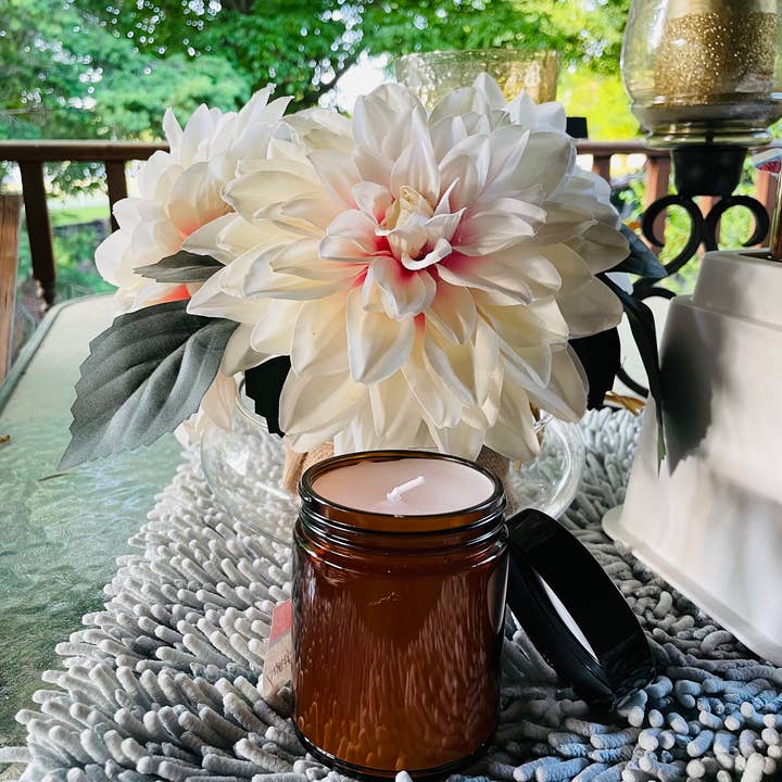 LuvinbyJessica.etsy.com - Wholesale Jar/Filled Candle - Personalized Candles Scented Candle Amber Glass Jars7