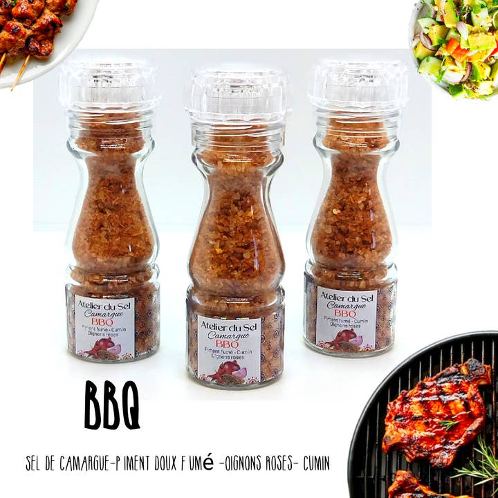 Moulin à Sel " BBQ " 115 gr pour la vente par Atelier du Sel Camargue
