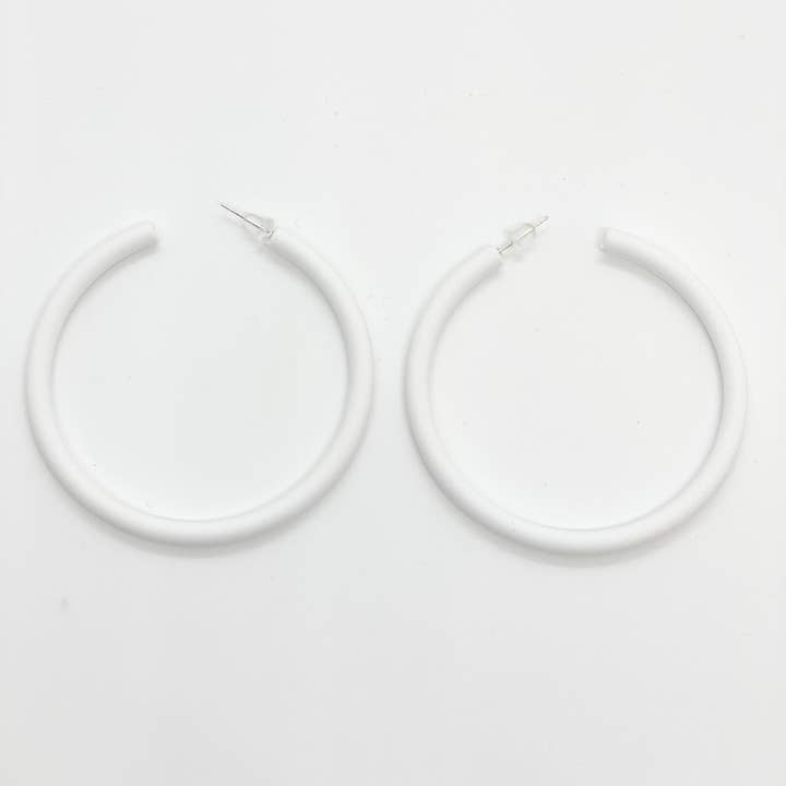 Large Hoops-White for wholesale by Studio S Designs