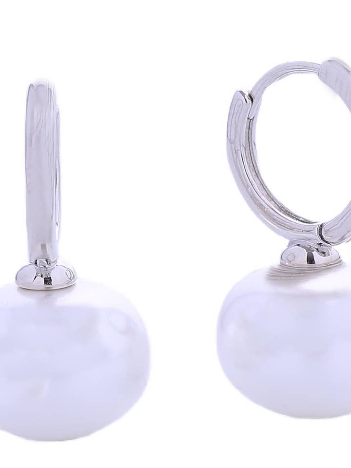 SJE310572 14K Dangling Pearl Earrings for wholesale by MiMi Wholesale