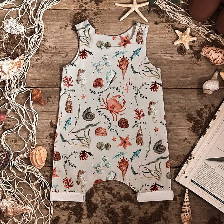 Under The Sea Shorts Romper for wholesale by Talibri