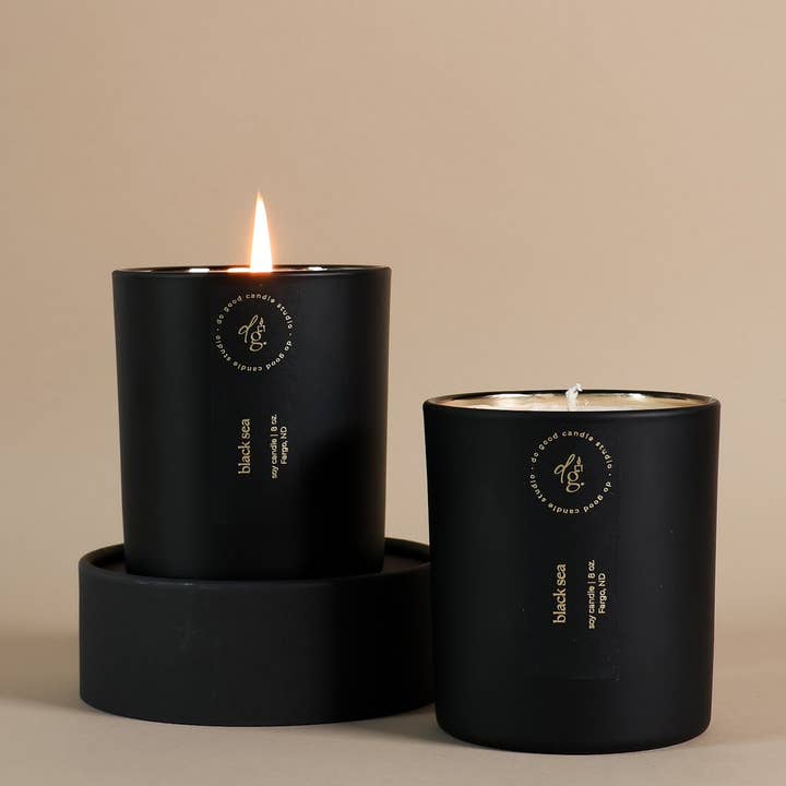 Do Good Candle Studio - Wholesale Jar/Filled Candle - Black Sea | Signature Black |Non-Toxic Soy Candle2