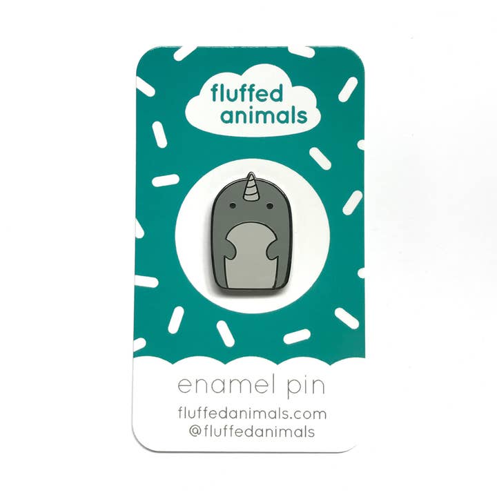 Narwal emaille pin voor wholesale door Fluffed Animals