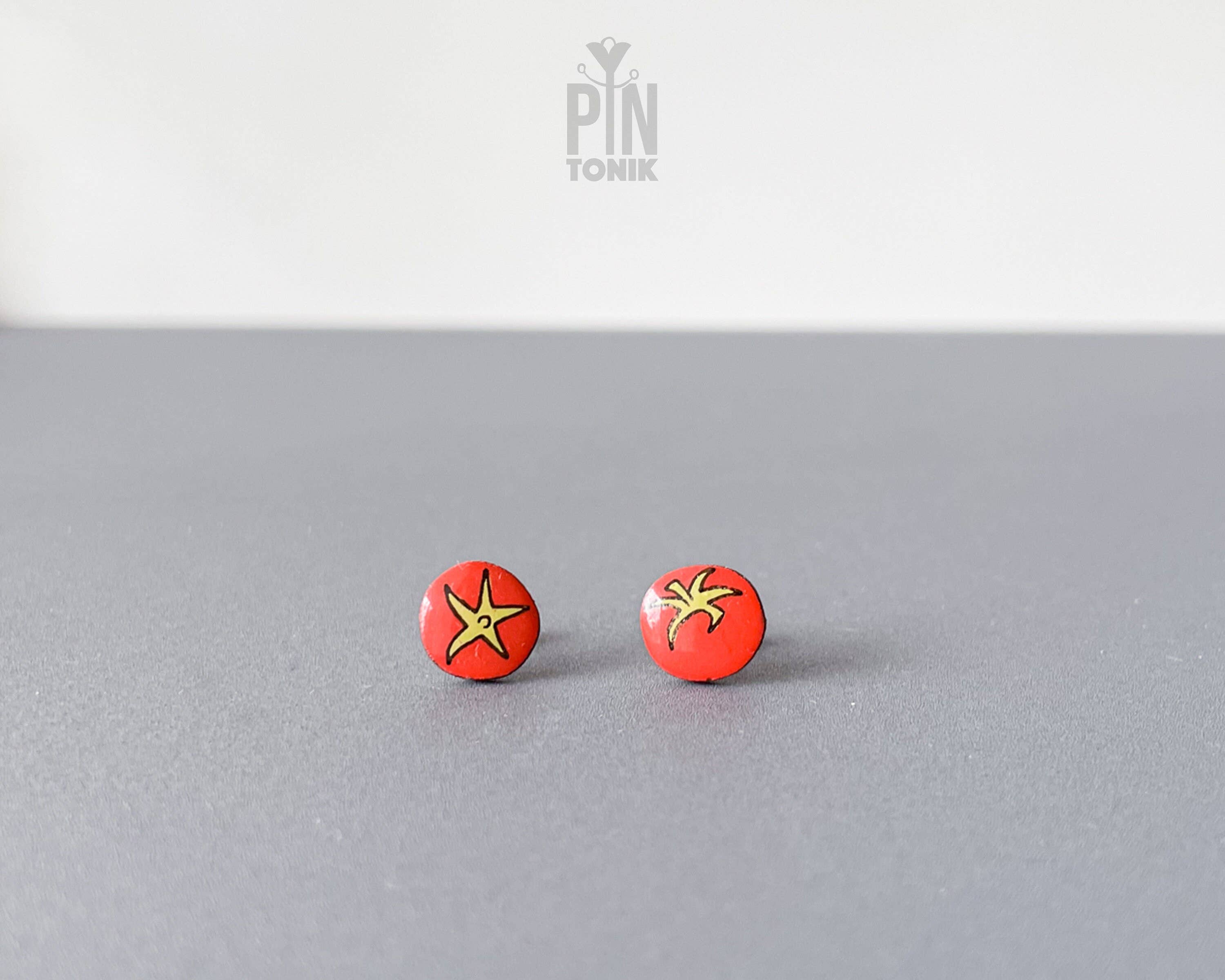 PinTonik – wholesale Solitärörhängen – Tomatörhängen - Funky fruktörhängen - Roliga presenter5