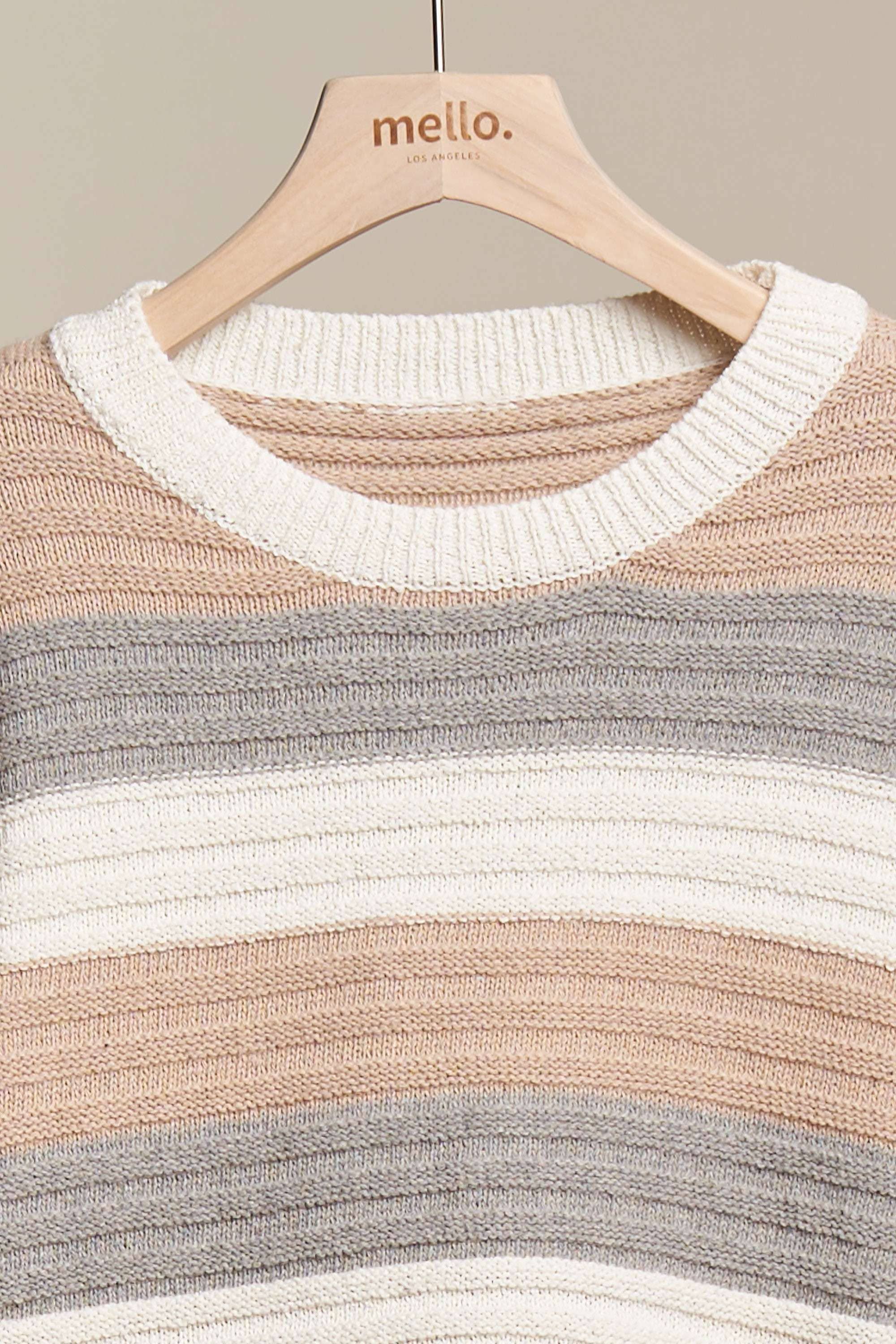 Mello. - Wholesale Knit Sweater - Women's - Multi Color Stripe Sweater2