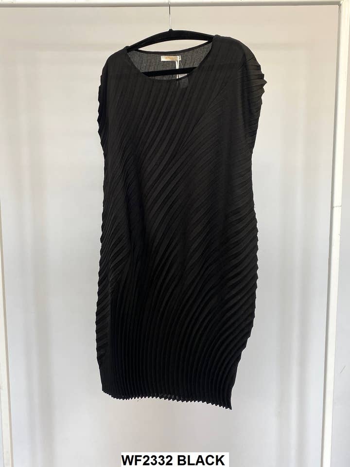 WF2332 Pleated Tunic Top for wholesale by Malissa J/ Watch-Out UK Ltd