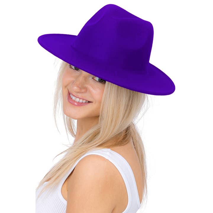 Cap Zone - Wholesale Fedora – Women’s - Solid Plain Standard Brim Felt Rancher Hat3