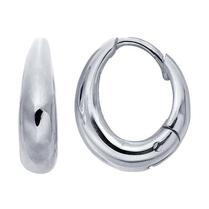 Teardrop Huggies - Sterling Silver for wholesale by NOLI
