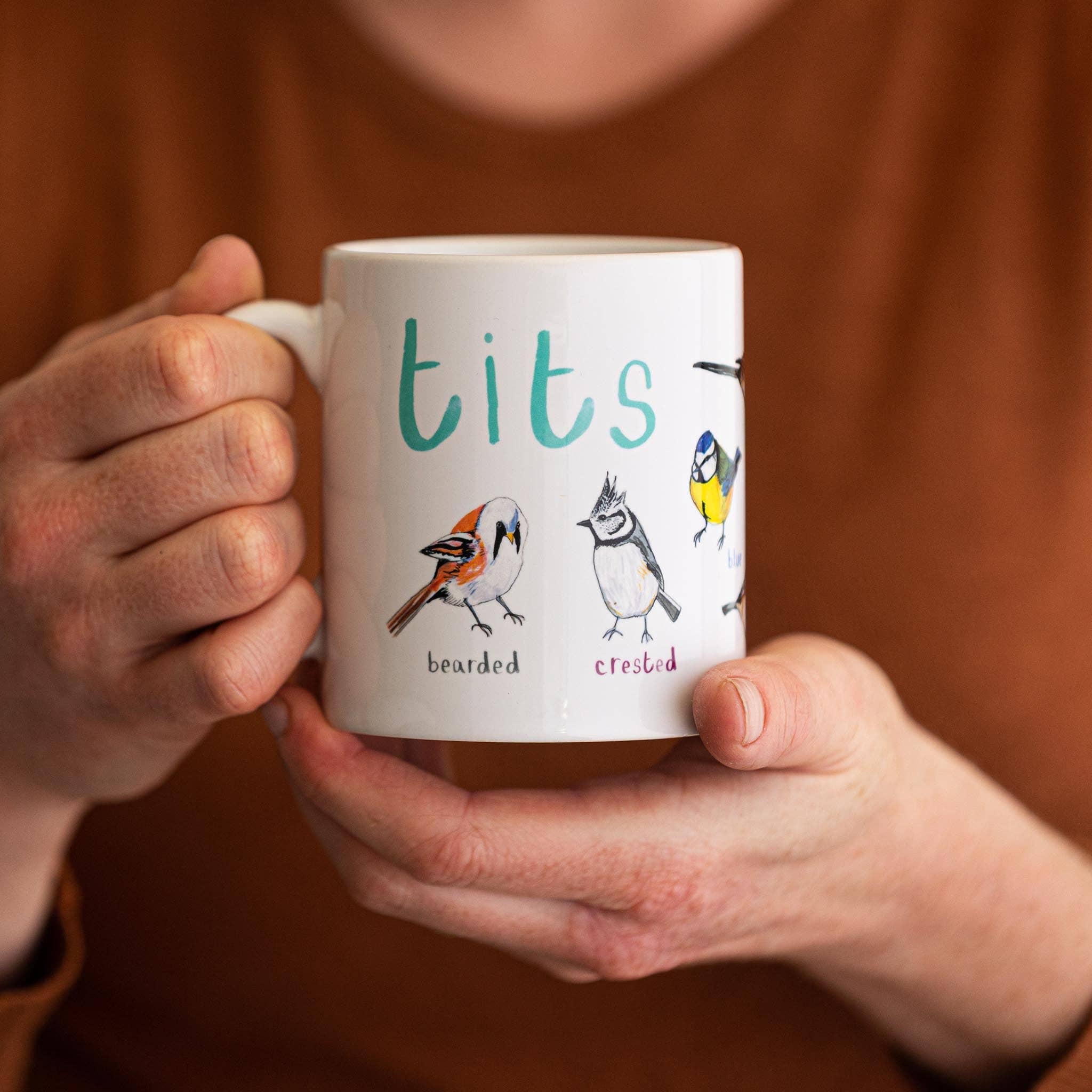 Sarah Edmonds Illustration - Wholesale Coffee Mug - Tits Ceramic Bird Pun Mug5