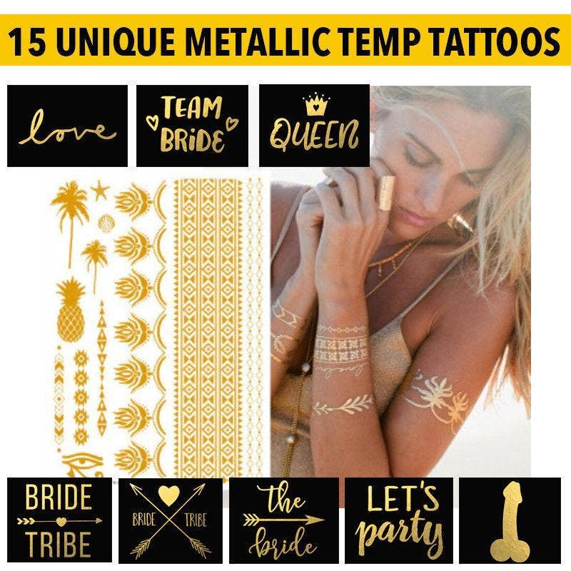 My Wholesale Warehouse - Wholesale Temporary Tattoo - Love Island Inspired Summer Festival and Beach Holiday Metallic Tattoos19