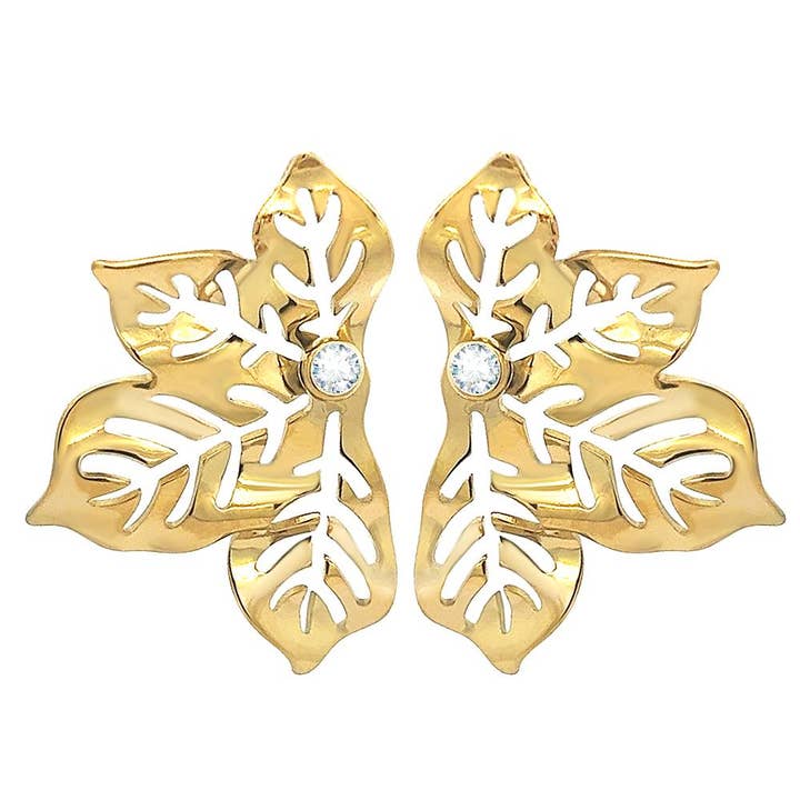 Leaf Earring - WF2468A69 for wholesale by AMORINO SRL