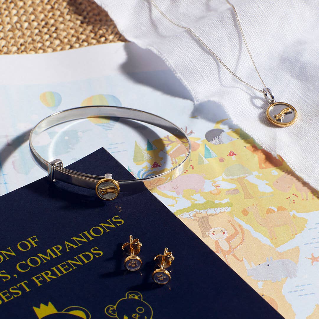 Gecko Jewellery - Wholesale Earrings - Kids - Shooting Star Round Stud Earrings with Diamond2