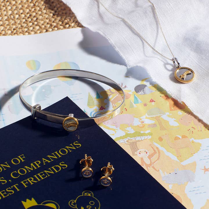 Gecko Jewellery - Wholesale Earrings - Kids - Shooting Star Round Stud Earrings with Diamond2