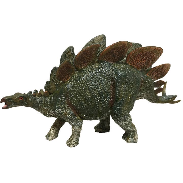 Green Stegosaurus 6" Painted Resin Dinosaur Model Figure for wholesale by Texas Toy Distribution