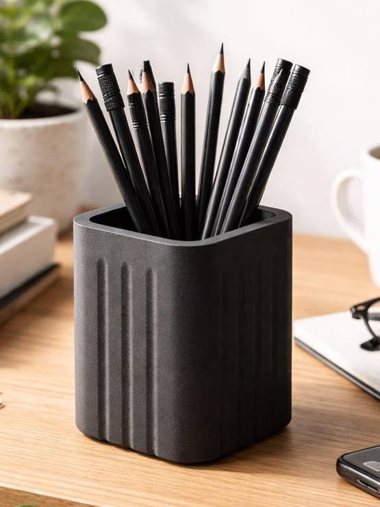Square Pencil Holder – Modern Desk Organizer for Office or H for wholesale by Kri8 Collective