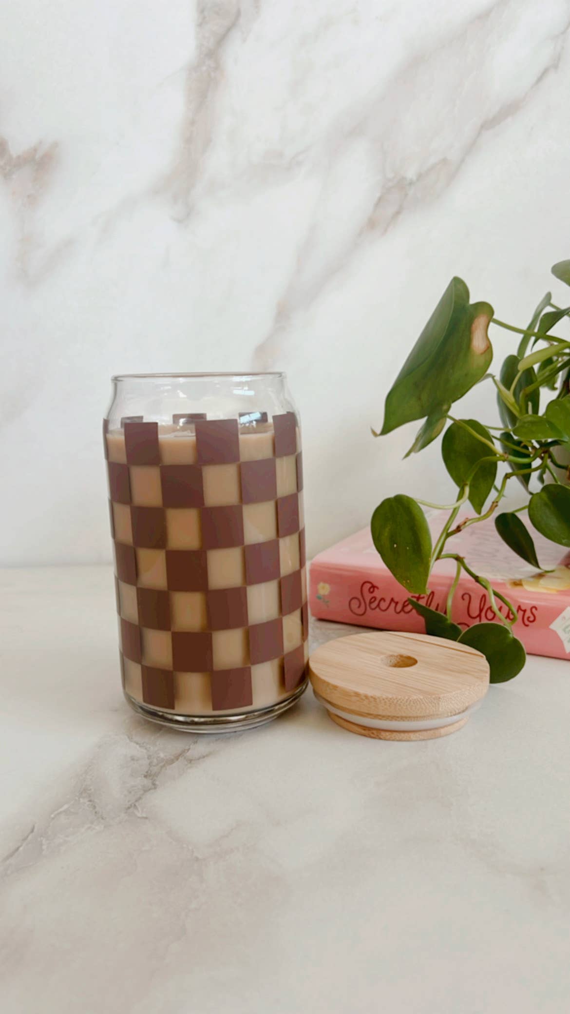 NVDSIGNZ - Wholesale Drinking Glass/Cup - Neutral Checkered Iced Coffee Glass,Libbey Beer Can Glass 6