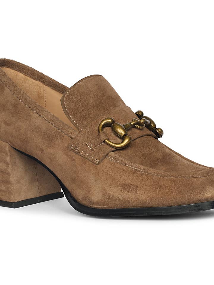 Vera Suede - Heeled Loafers for wholesale by Future Brands Group
