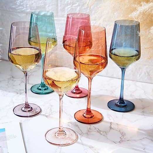 The Wine Savant / Khen Glassware - Wholesale Wine Glass - Wine Glass SINGLE, Muted Green Colored Large 12 oz Glass
