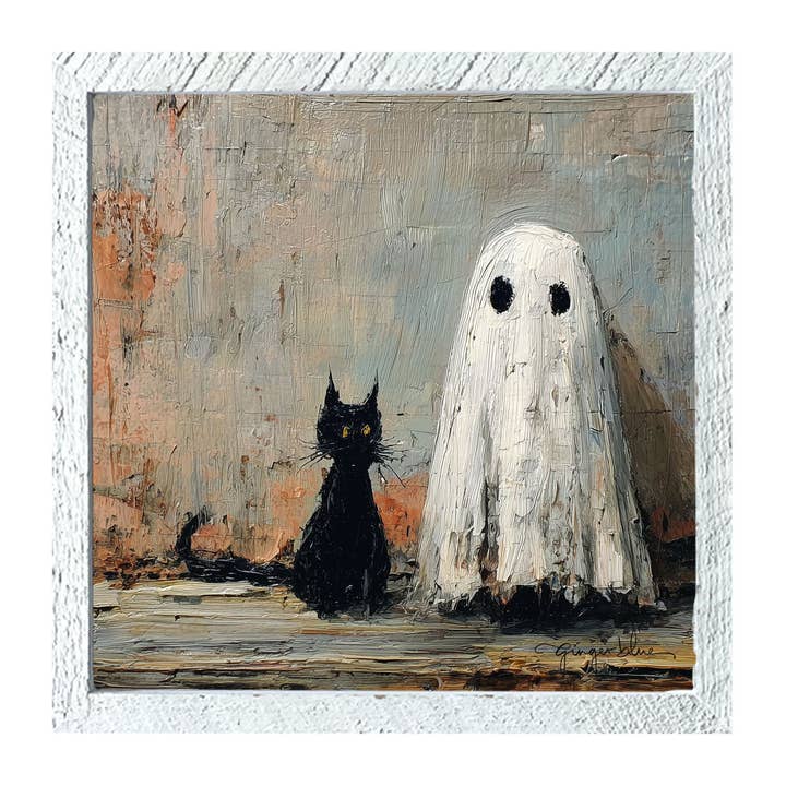 ginger blue - Wholesale Art Print - Black Cat and Ghost6