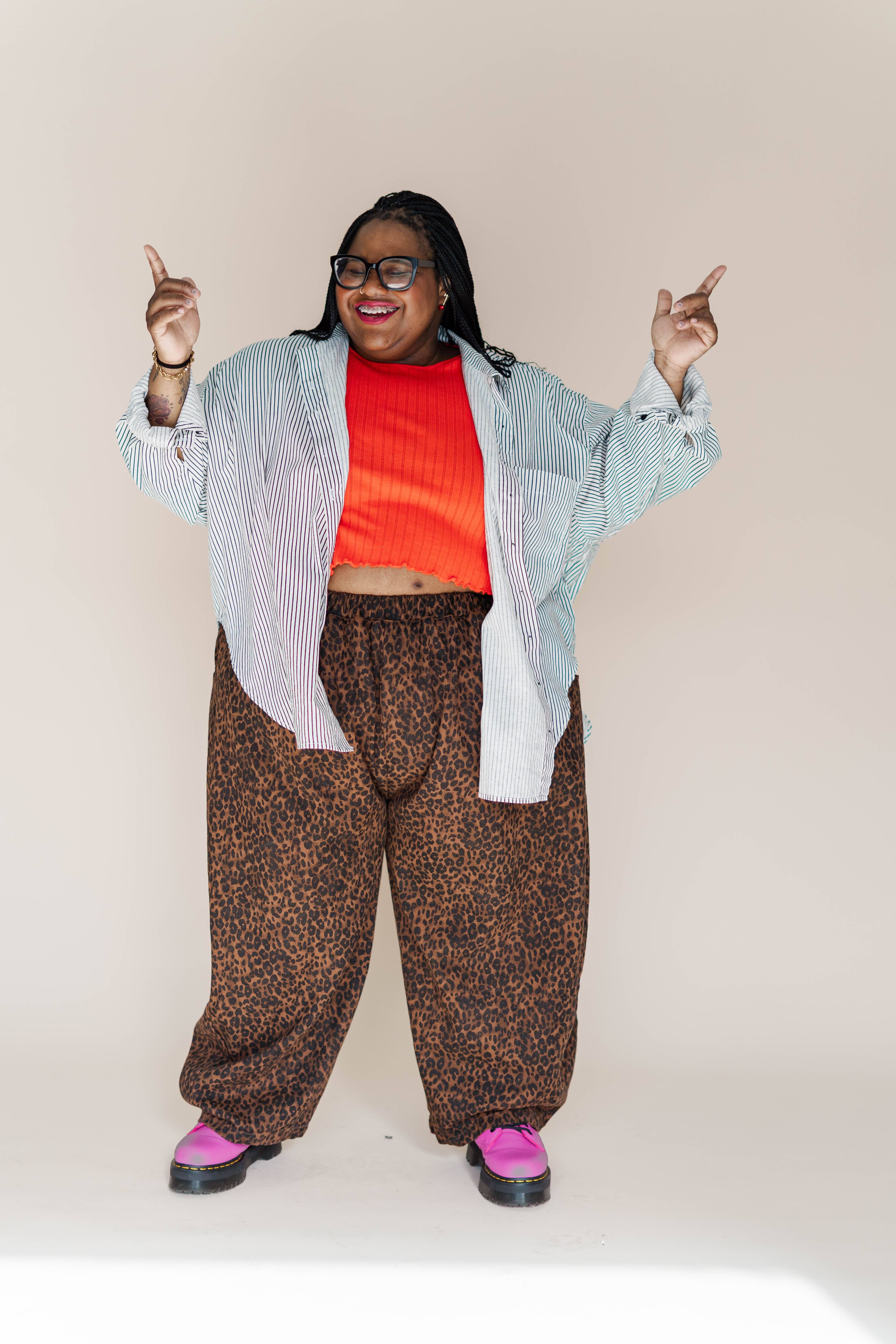 Nettle Studios - Wholesale Pants - Women's - Size Inclusive Gender Neutral Leopard Twill Balloon Pant8