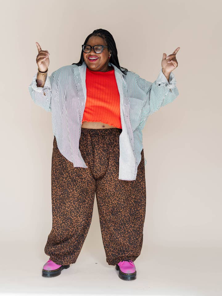 Nettle Studios - Wholesale Pants - Women's - Size Inclusive Gender Neutral Leopard Twill Balloon Pant8