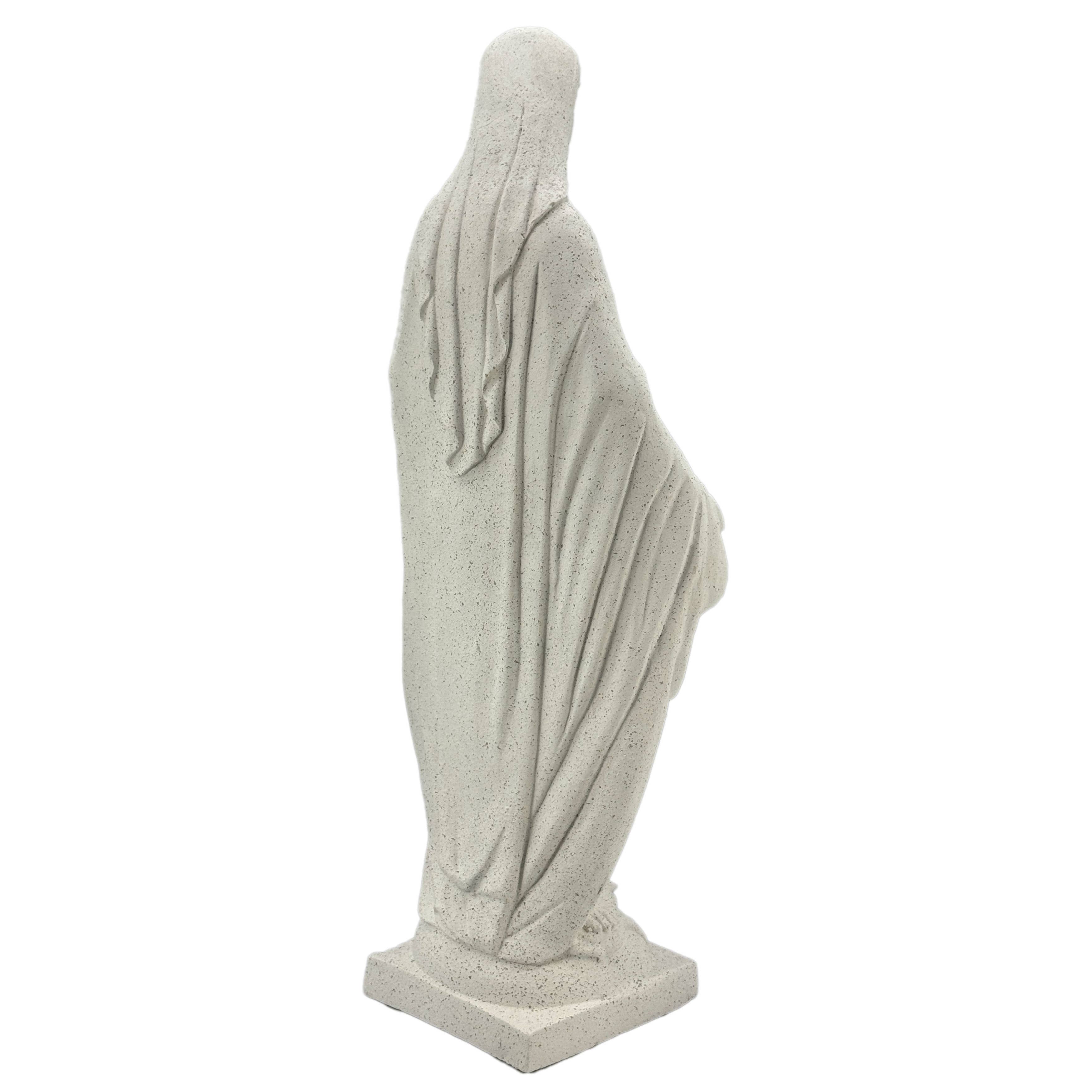 Galt International Company - Wholesale Decorative Figurine - 32" Mary Mother of Grace Statue Terrazo-Style Statue White1