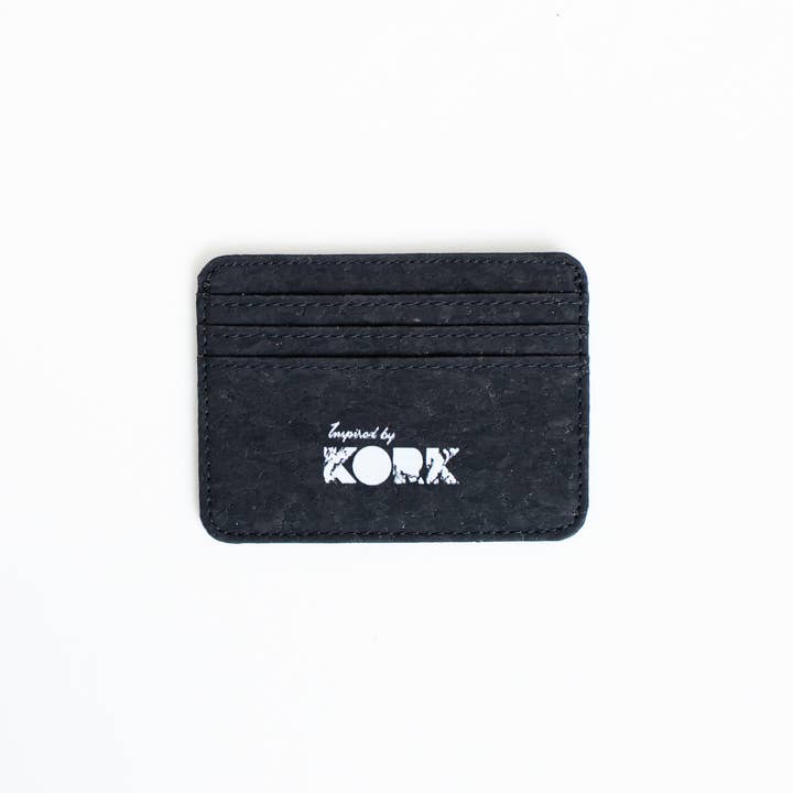 Cork Credit Card Holder -Black for wholesale by KORK & Inspired by KORK