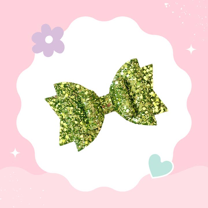 Jewel Green XL Bow for wholesale by BabyBubsBoutique