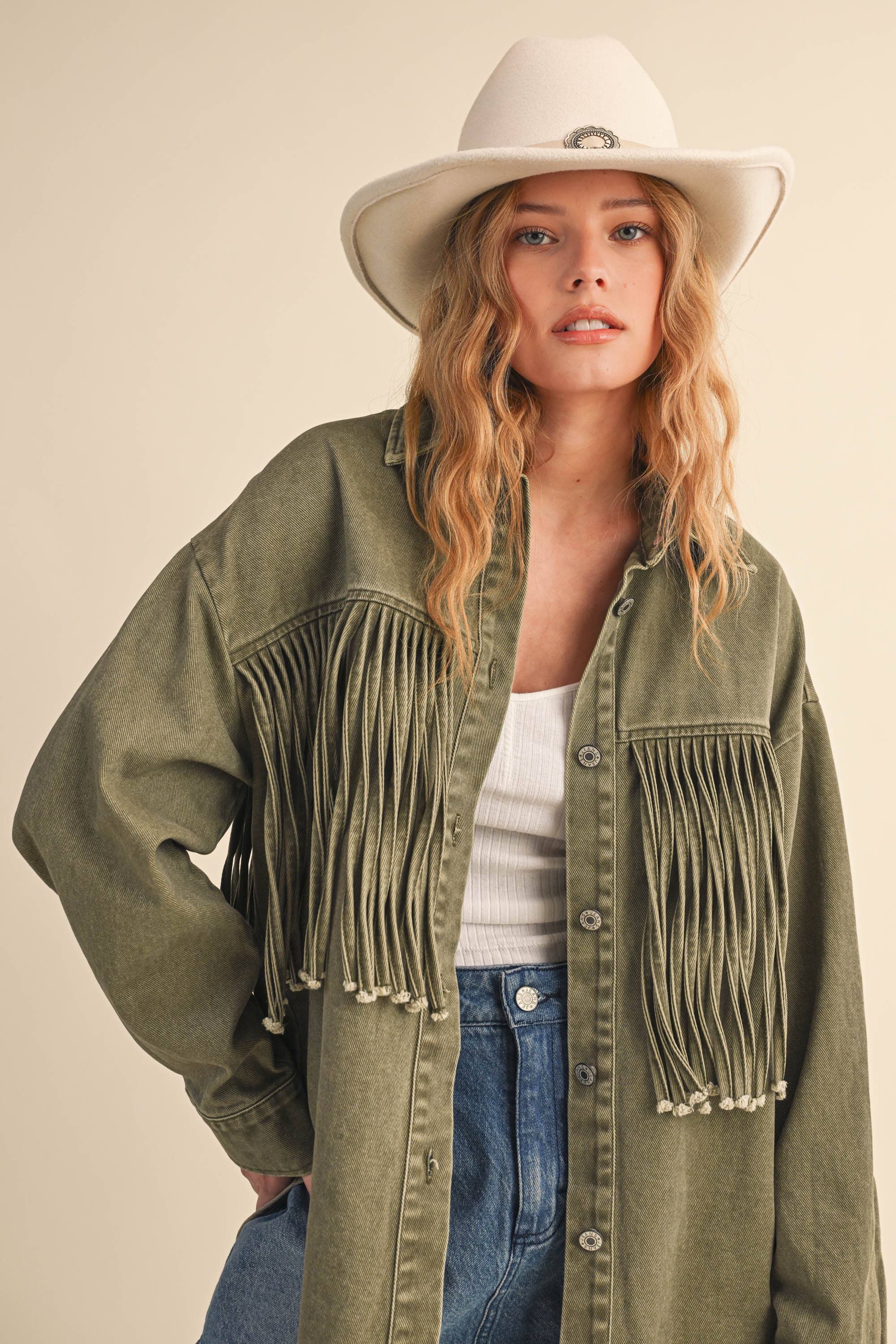 Klesis - Vente Veste-chemise – femme - Veste en jean à boutons avec couleur contrastante IJ171217