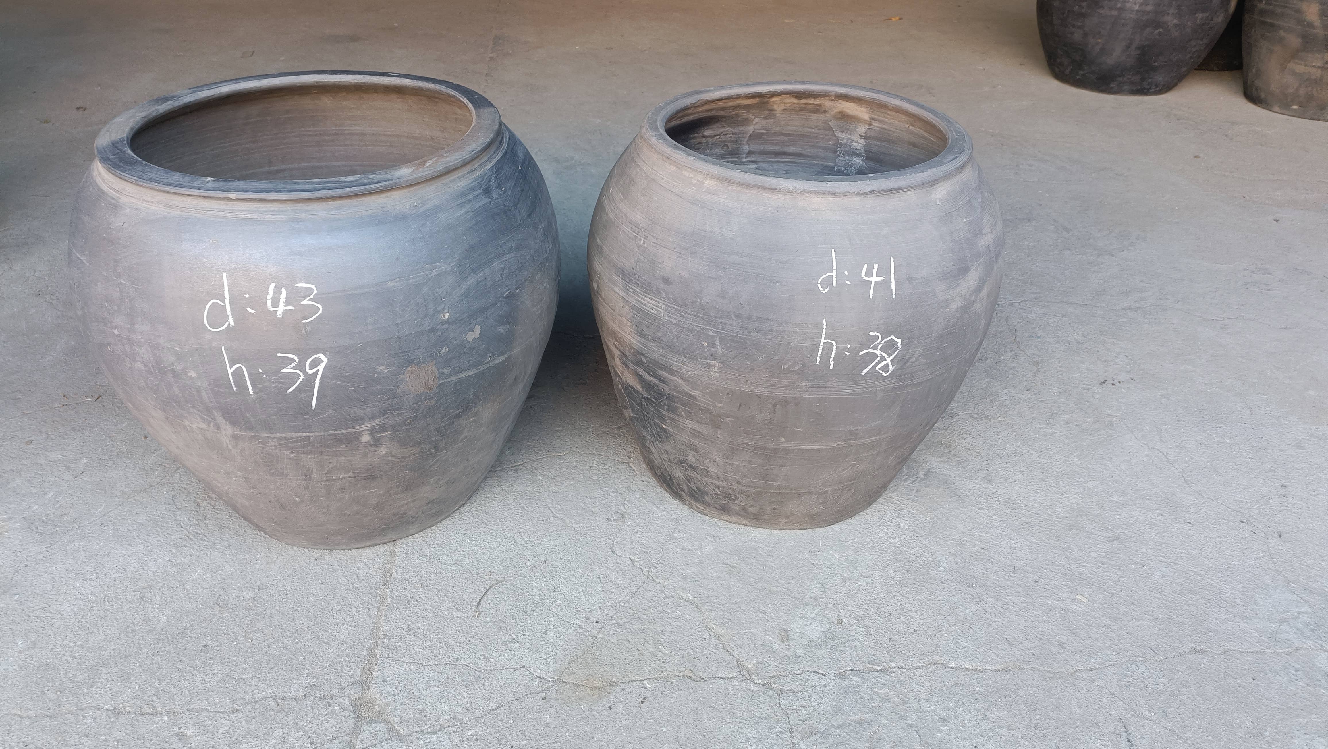 Element Accessories USA - Vente Pot - pots vintage en argile gris mat, poterie intérieure rustique, urnes9