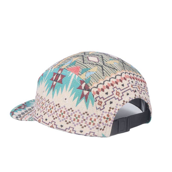 HATPHILE - Wholesale Flat Brim Cap - Unisex - Hatphile Trendy Aztec Pattern 5 Panel Hat