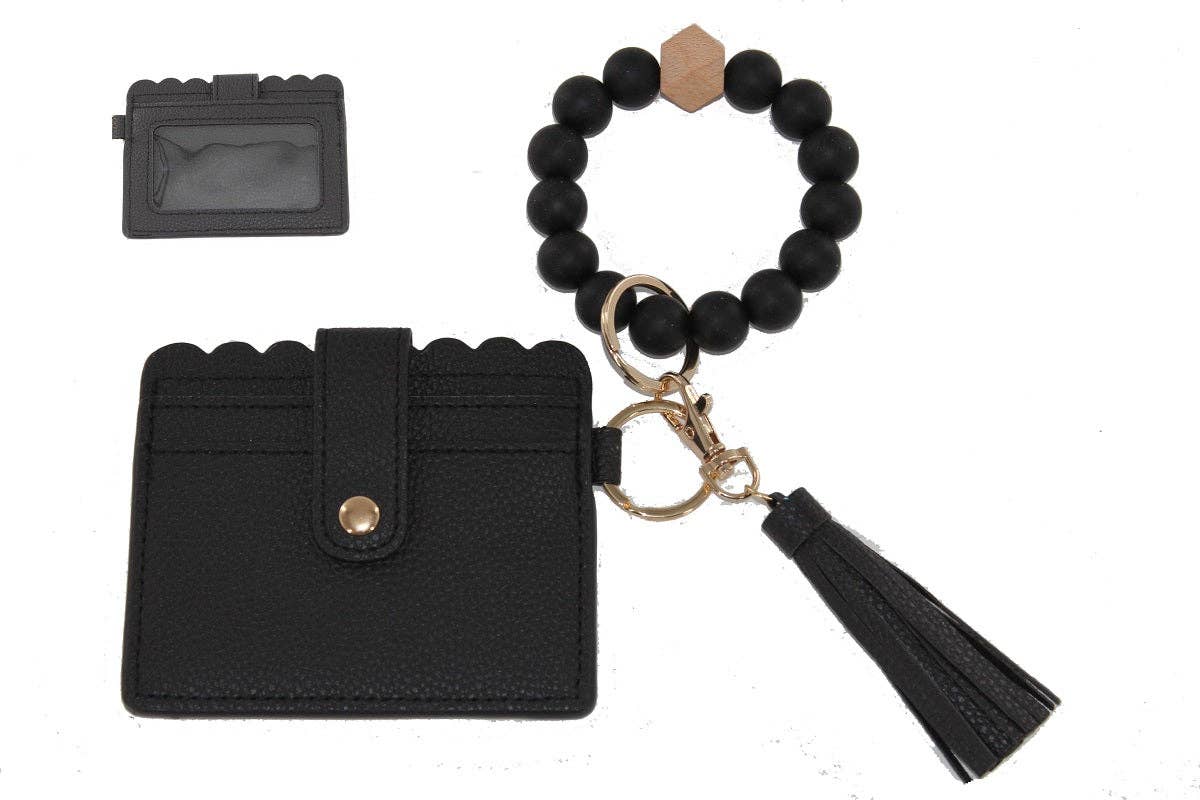 MiMi Wholesale - Wholesale Wristlet - BB139X156 Silicone Beaded Stretch Bracelet Wristlet ID Holde4