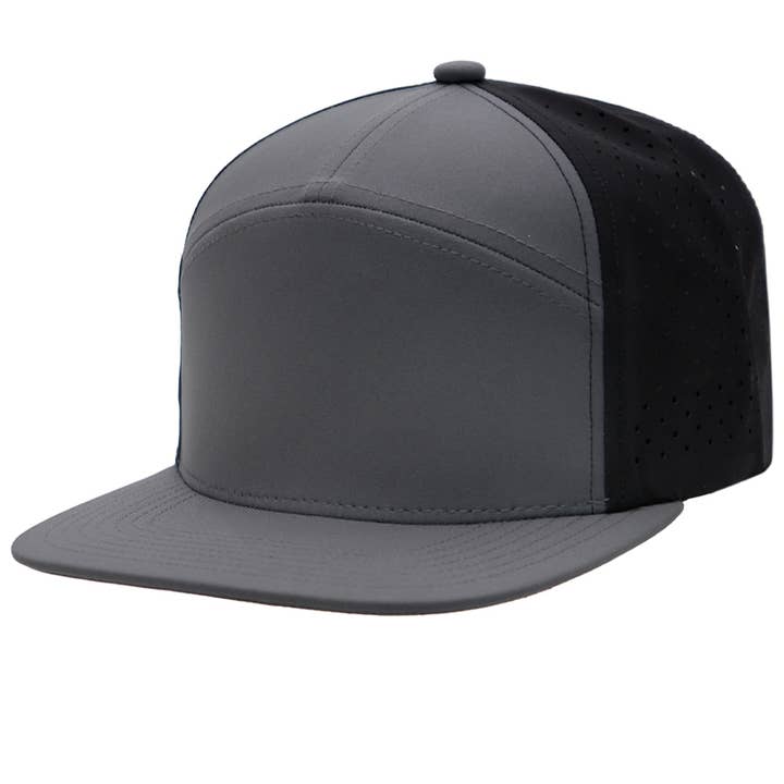 Cap Zone - Wholesale Trucker Hat - Unisex - Two Tone 7 Panel Digital Punch Perforated Snapback12
