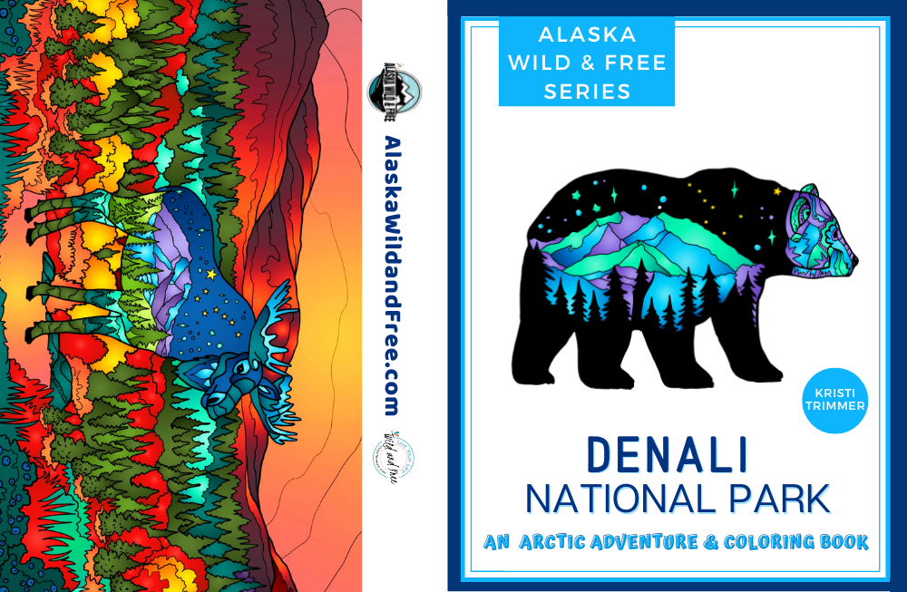 Alaska Wild & Free - Wholesale Coloring & Activity Book - Adult - Denali National Park Coloring Book1