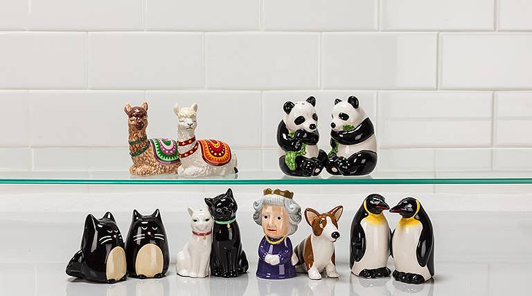 Abbott – Galheteiro por atacado – Saleiro e Pimenteiro Gatos Abraçados 9,5 cm - 17123