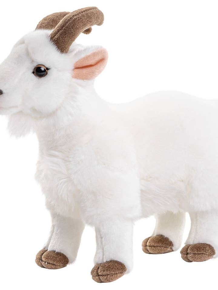 Capra di montagna bianca - 29 cm (lunghezza) - peluche o peluche per la vendita all'ingrosso da parte di Uni Toys