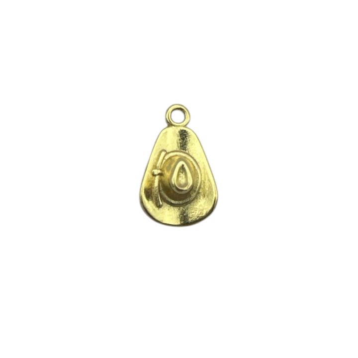 Gold Cowboy Hat Charm for wholesale by Parker J Jewelry & Charm Bar