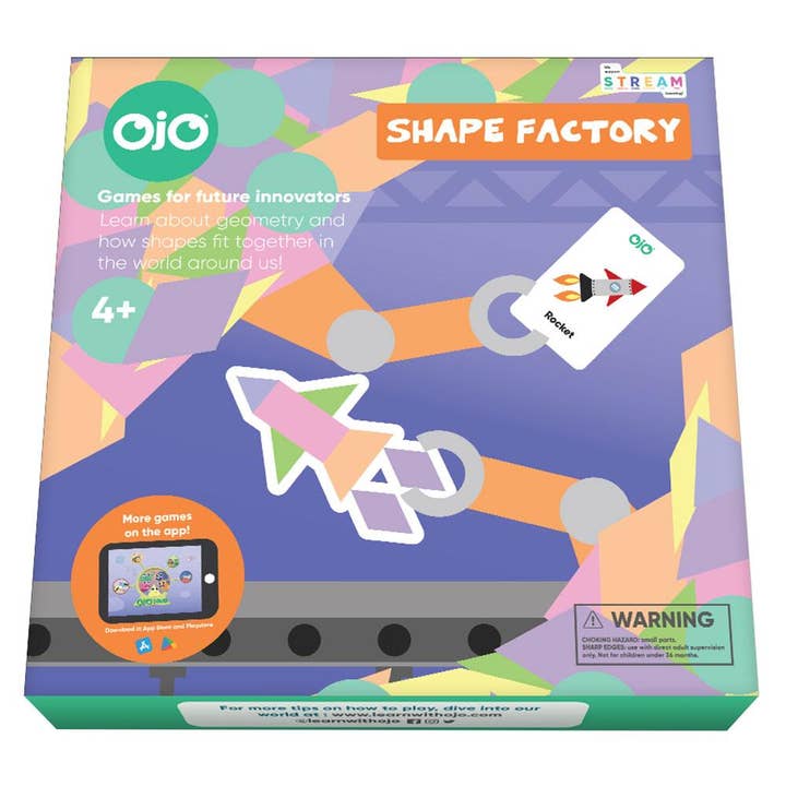 Gioco da tavolo Shape Factory: impara forme e matematica giocattolo STEM per bambini per la vendita all'ingrosso da parte di OjO Games