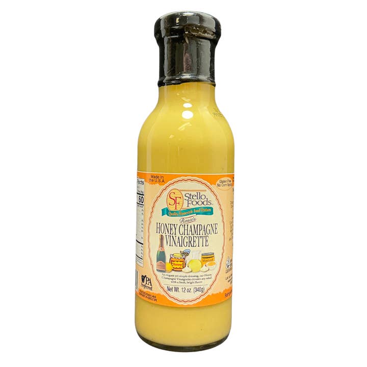 Stello Foods - Rosie's Honey Champagne Vinaigrette 12 oz for wholesale by Stello Foods, Inc.