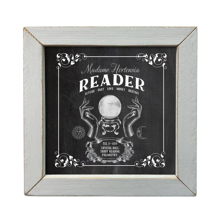 JanMichaels Art & Home – Großhandel Wandschild – SIX492A Meine Kristallkugel — Halloween — Herbst — Gruselig — Schwarz — Kunst2