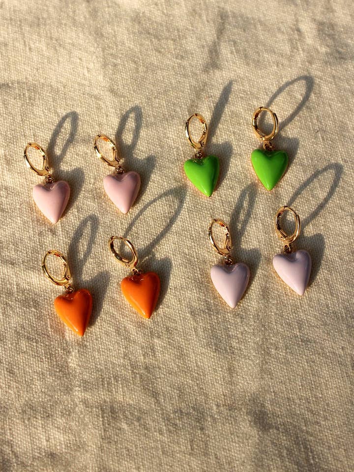 Oorbellen met hart voor wholesale door CRUMi Stuff