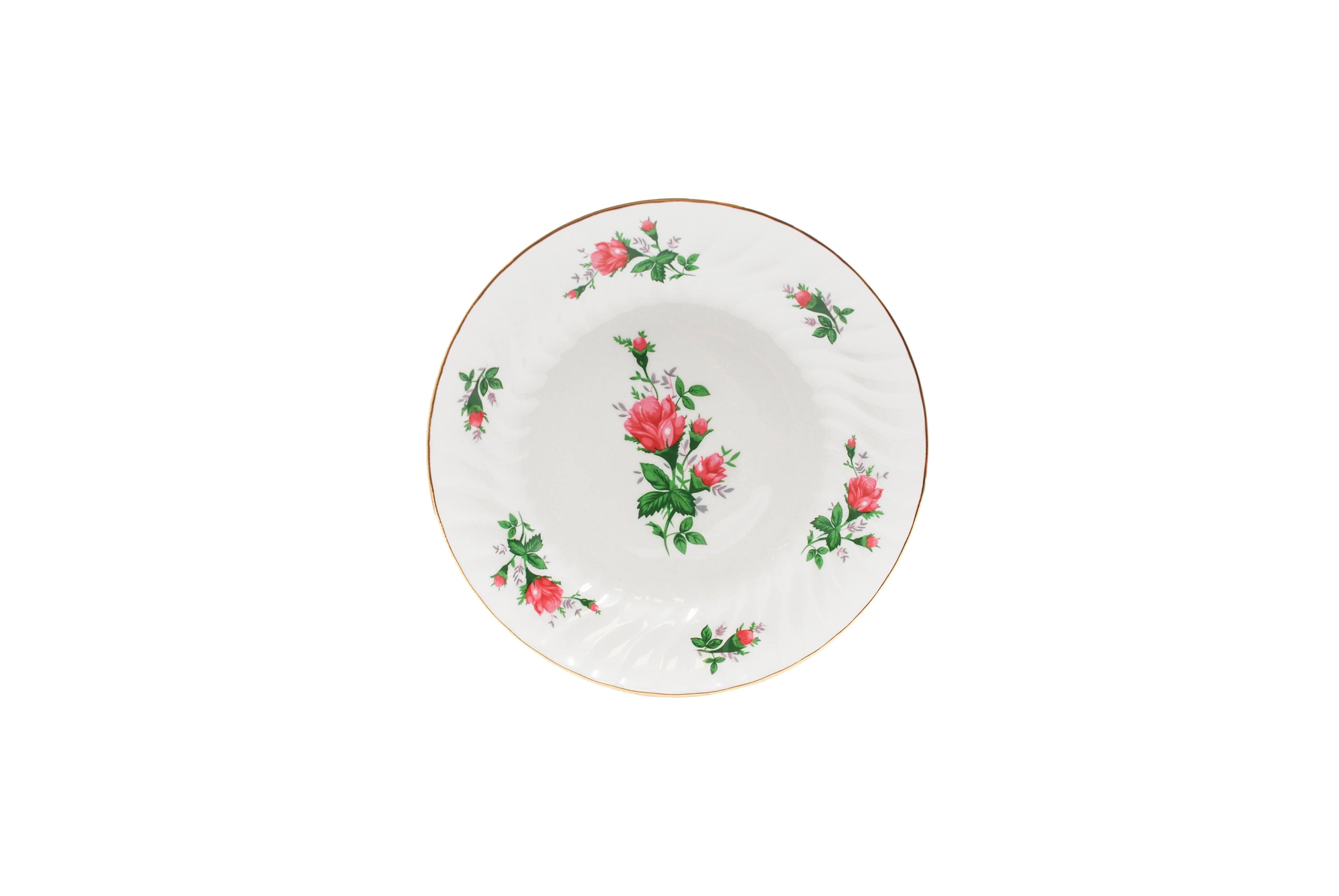 Lynns - Wholesale Bowl - *Elegant 8¼-Inch Porcelain Soup Plate with Rippled Swirls10