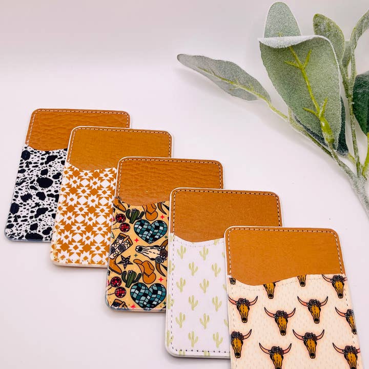 MarissaDDesigns - Wholesale Phone Wallet - Women's - Western Pattern Phone Wallet Card Holder , Cowhide Pattern3