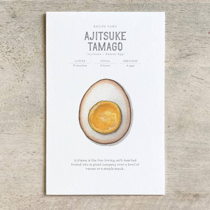Carte de recette / Ajitama, œuf de ramen pour la vente par Yeesan Loh