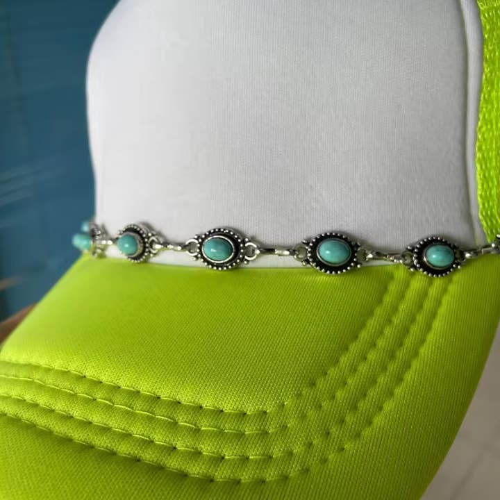 Texas Transfers - Wholesale Trucker Hat - Women's - Turquoise/Country Hat Chains (Multiple Options)10