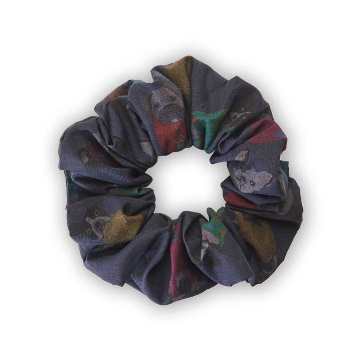 Tessie - Wholesale Scrunchie - Women's - Rascal Dog Print Scrunchie Made With Liberty Fabric
