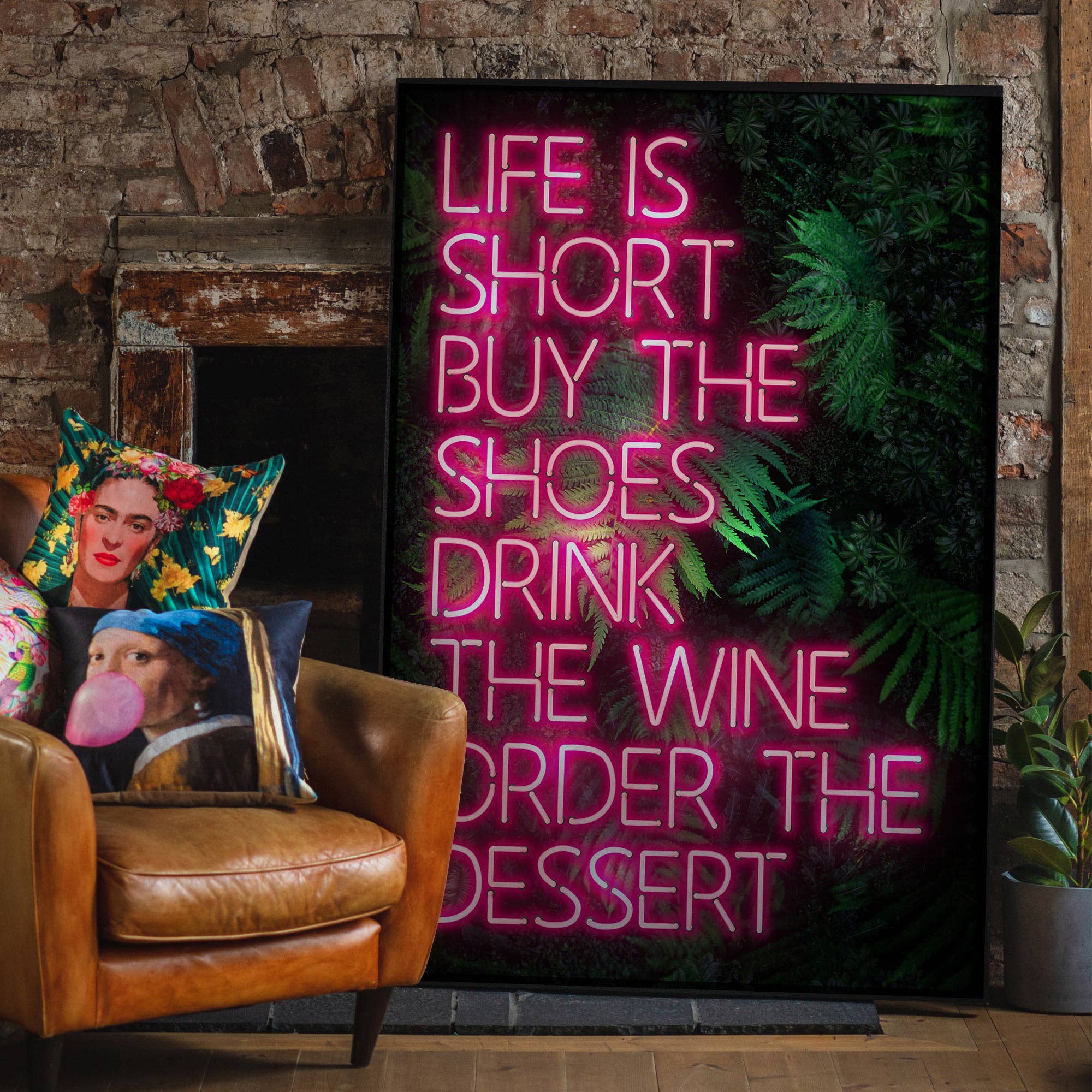 Ink & Drop - Wholesale Art Print - Life Is Short Neon Print4