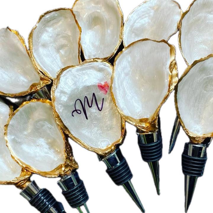 Oyster Shell Wine Stoppers/Bottle Stopper for wholesale by Lulushells