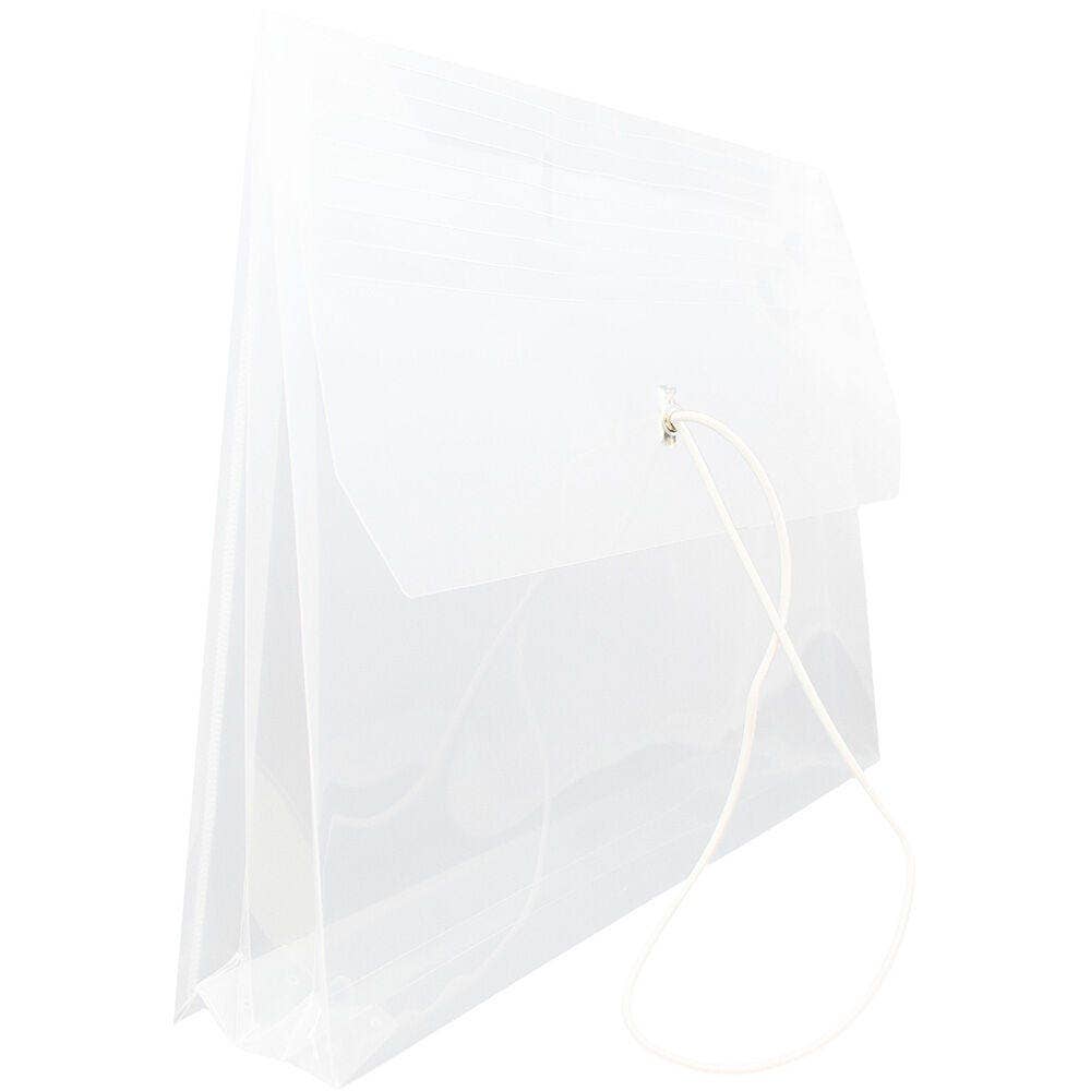 JAM PAPER - Vente Enveloppe - Enveloppes en plastique JAM, élastiques, 9,75x13x2,5, transparentes, 12/pqt2