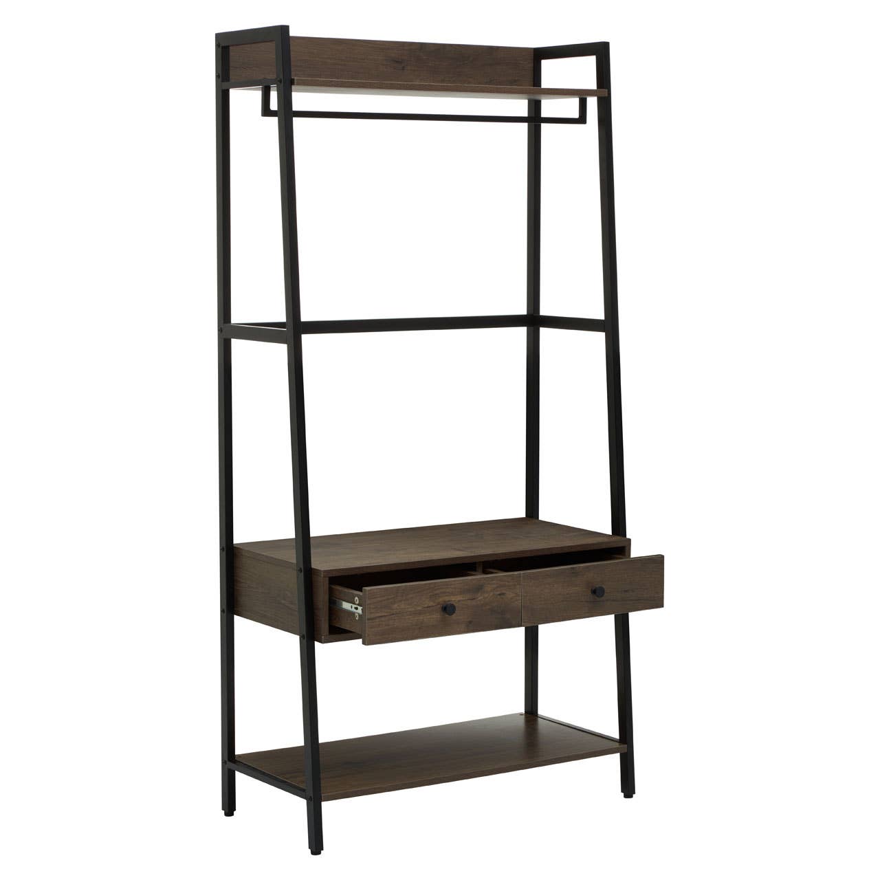 Interiors by Premier – wholesale Free-standing shelf – Bradbury Dark Oak Storage Unit2